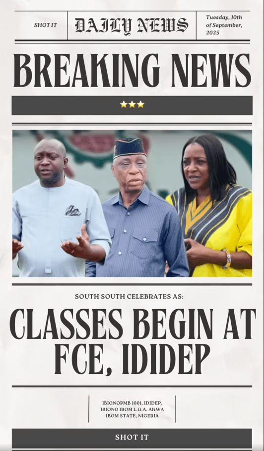 VIDEO: ACADEMIC ACTIVITIES BEGIN AT FEDERAL COLLEGE OF EDUCATION, IDIDEP